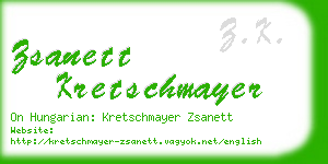 zsanett kretschmayer business card